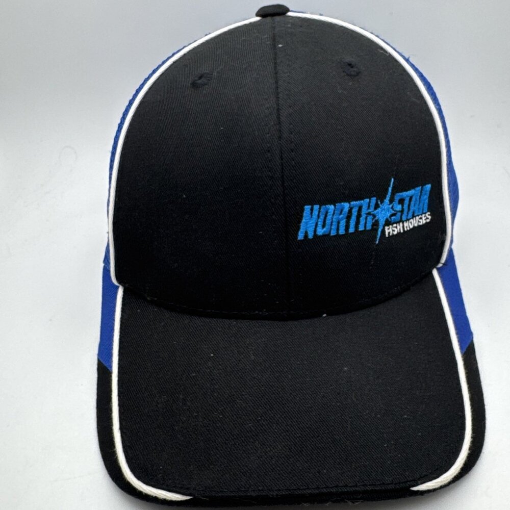 Northstar Fish Houses Strapback Trucker Hat Cap Blue Adjustable Mesh